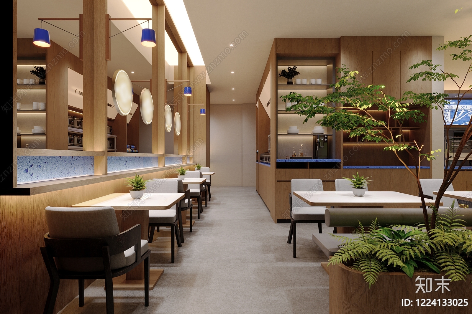 原木风中餐厅3D模型下载【ID:1224133025】