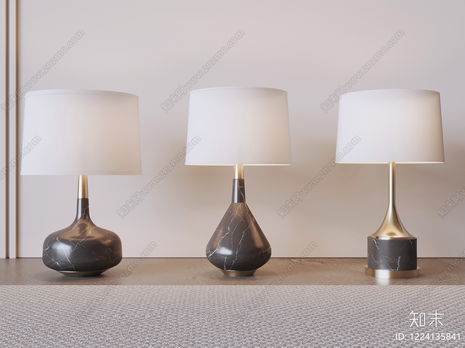 轻奢台灯3D模型下载【ID:1224135841】