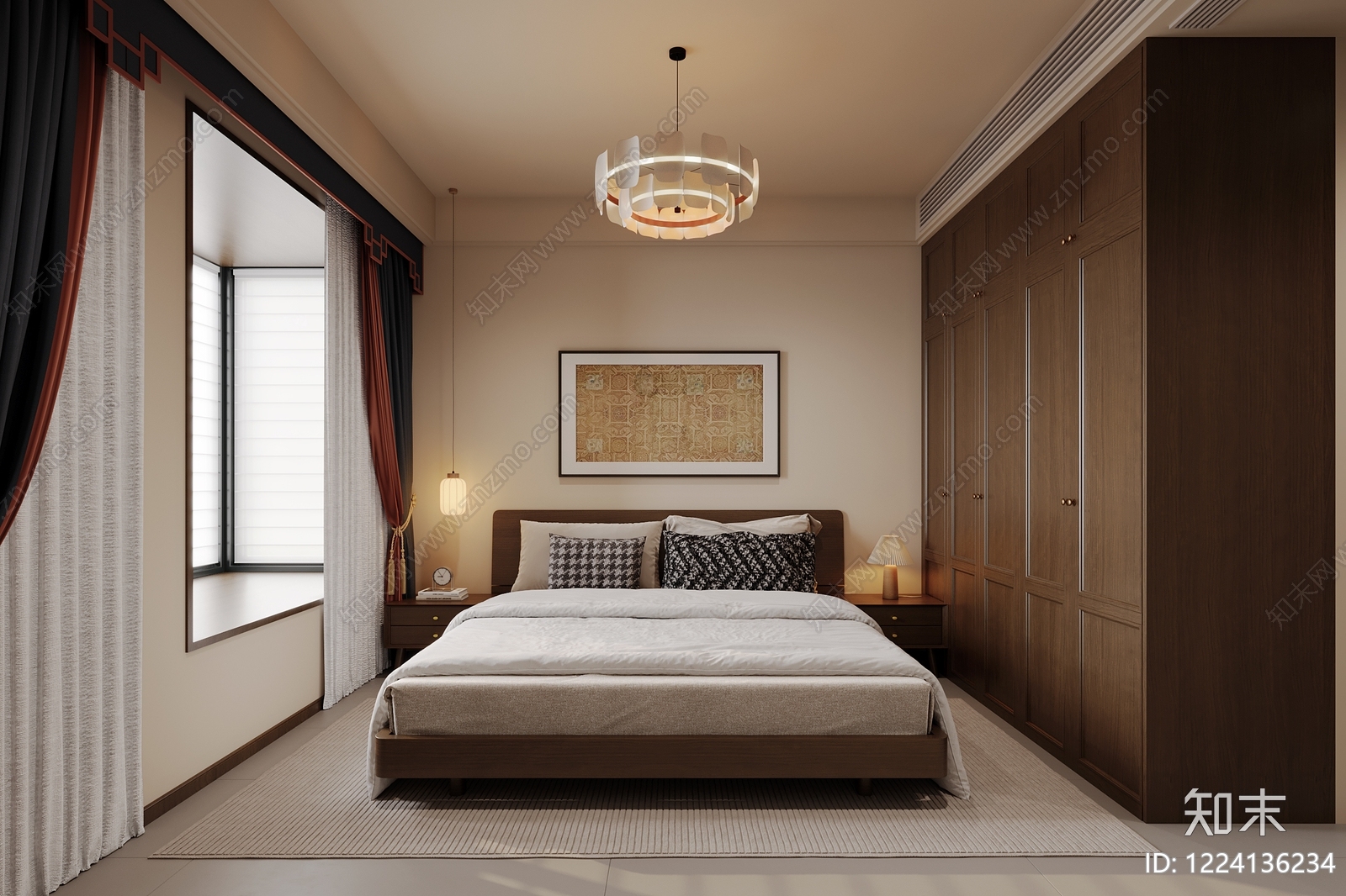 家居卧室3D模型下载【ID:1224136234】