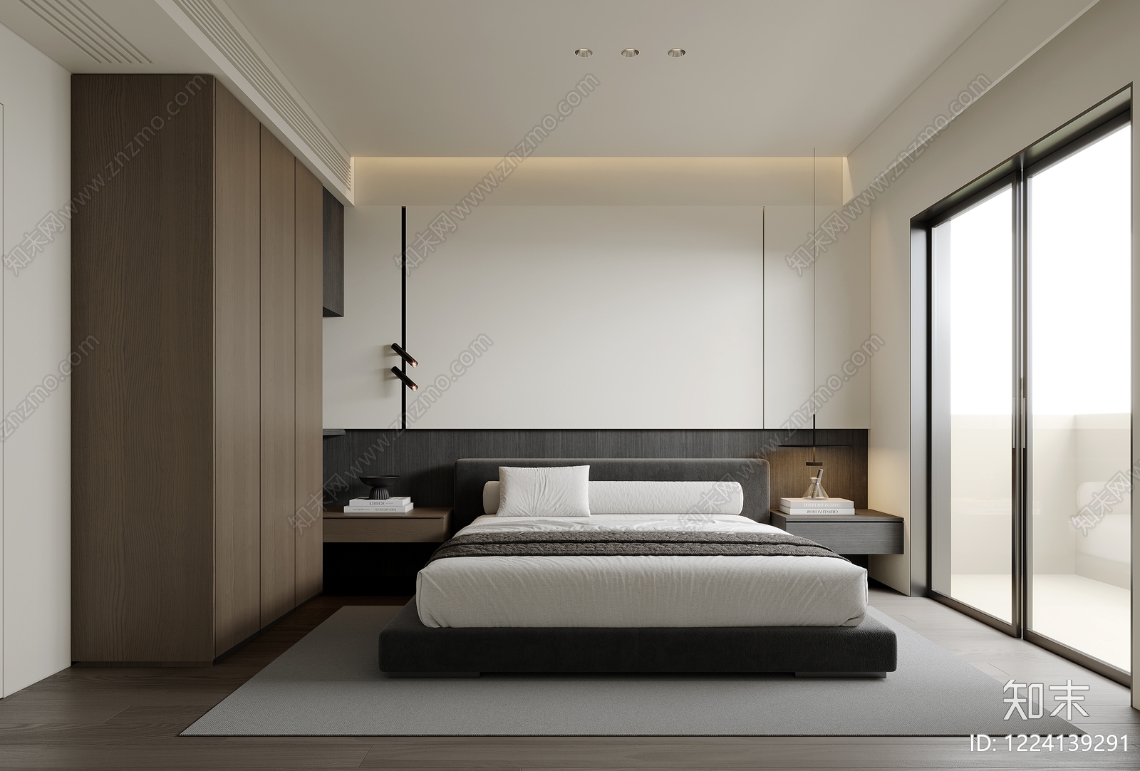 极简家居卧室SU模型下载【ID:1224139291】