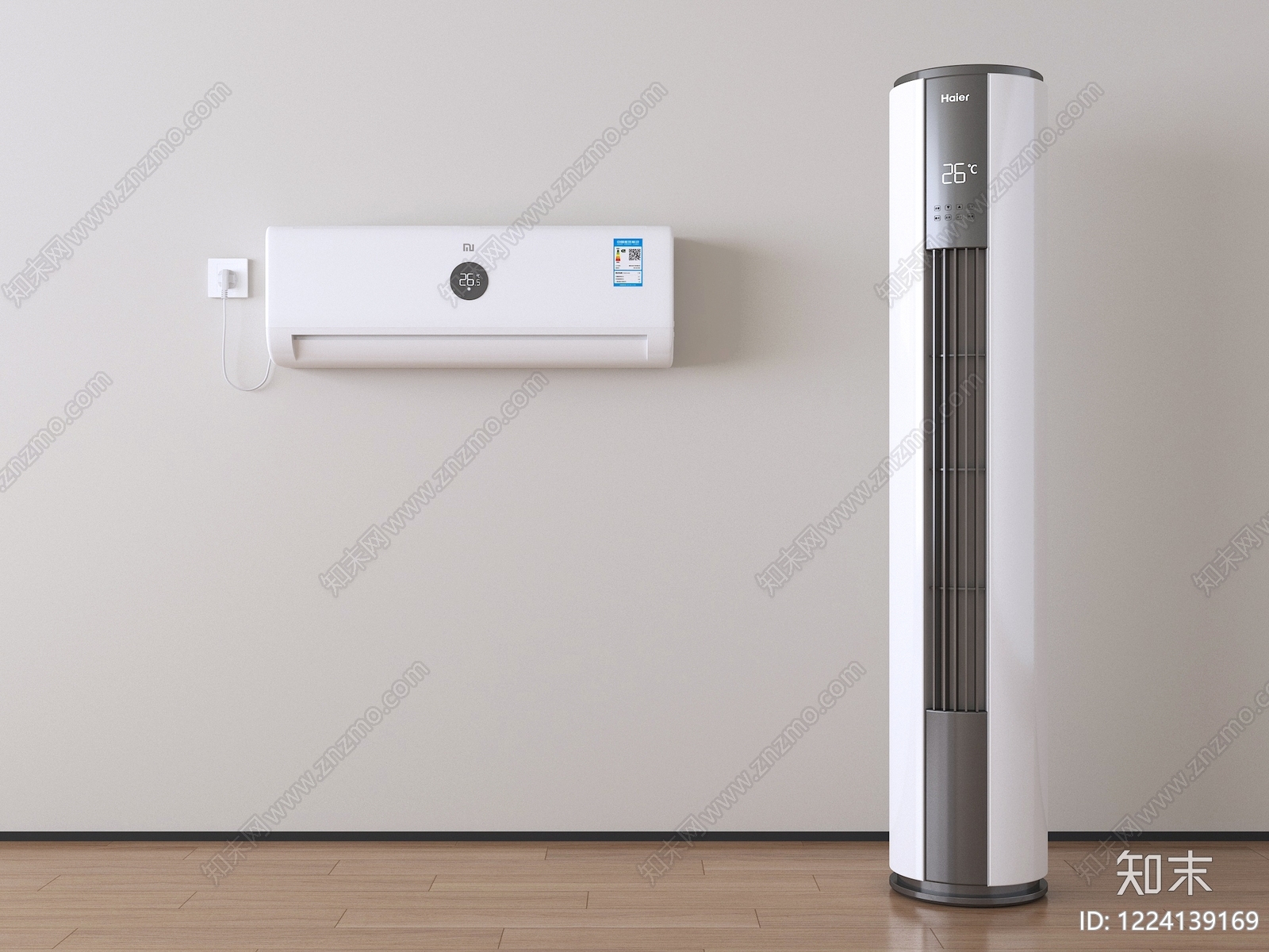 极简空调3D模型下载【ID:1224139169】