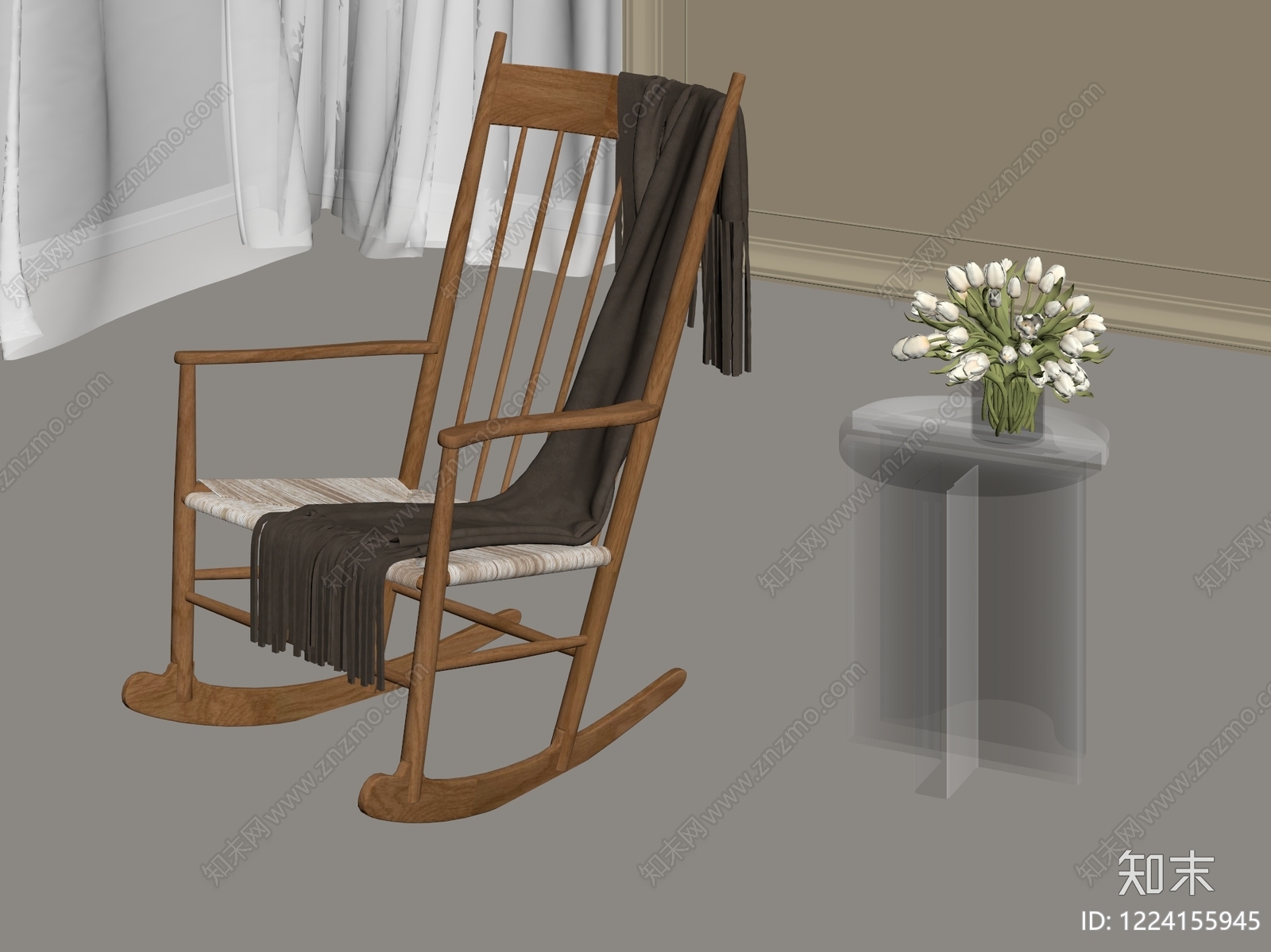 北欧躺椅3D模型下载【ID:1224155945】