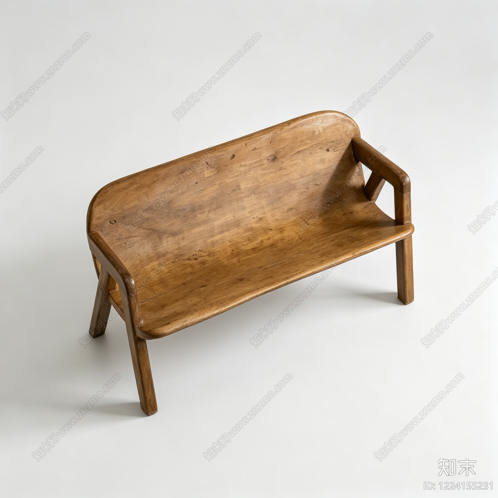 原木风双人沙发3D模型下载【ID:1224155231】