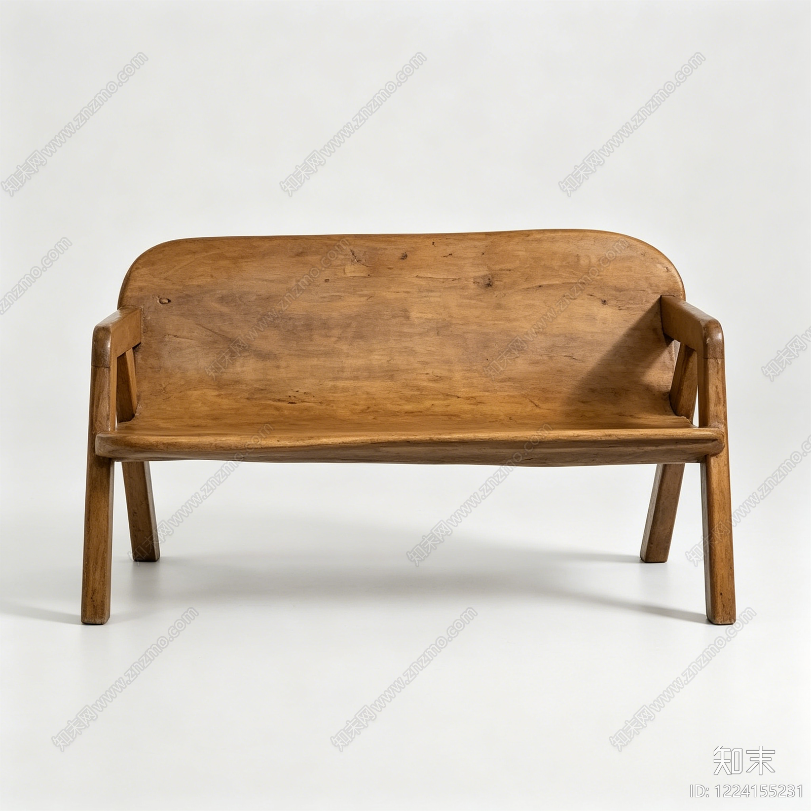 原木风双人沙发3D模型下载【ID:1224155231】