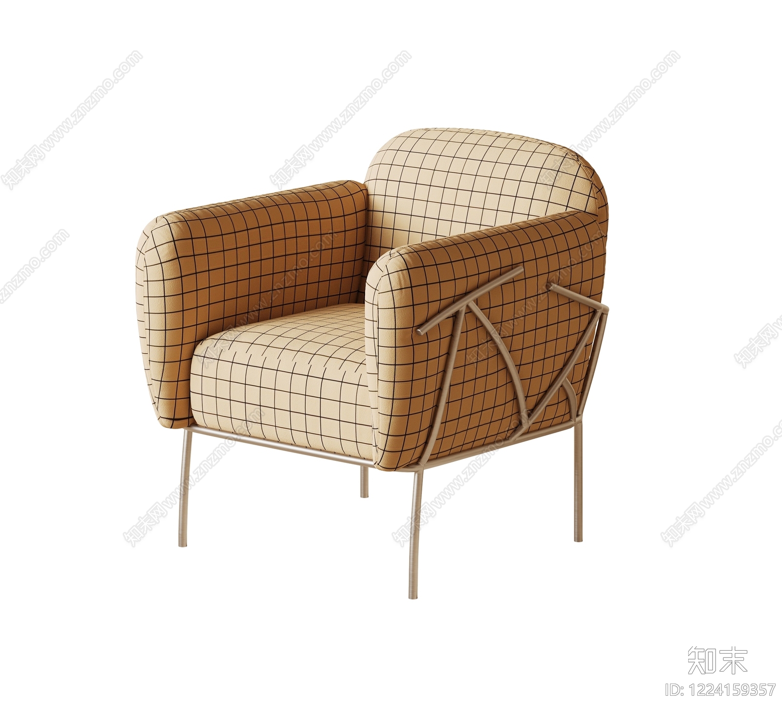 中古风单人沙发3D模型下载【ID:1224159357】