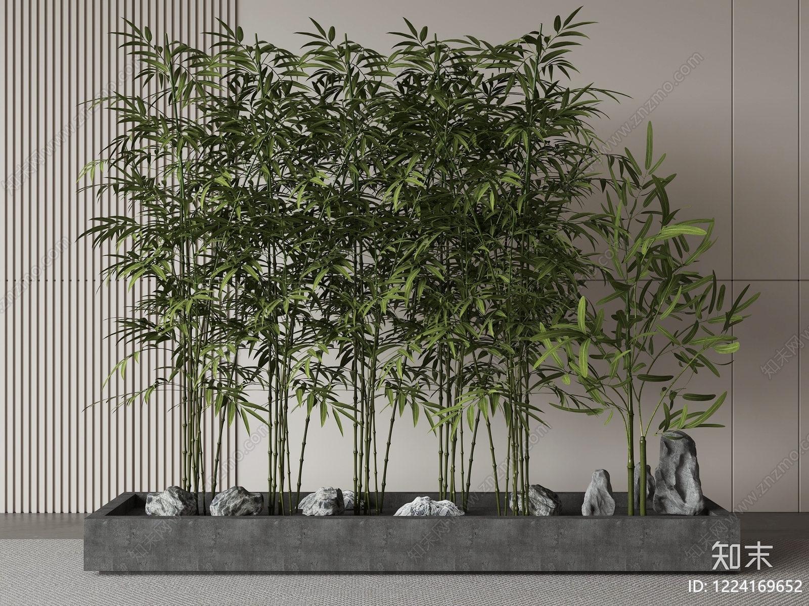 新中式竹子3D模型下载【ID:1224169652】