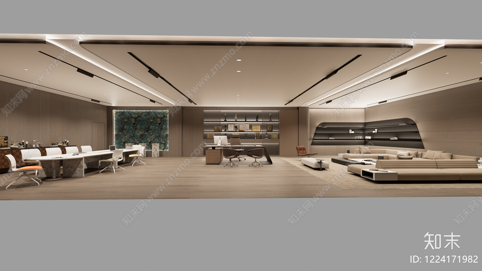 意式极简经理办公室SU模型下载【ID:1224171982】