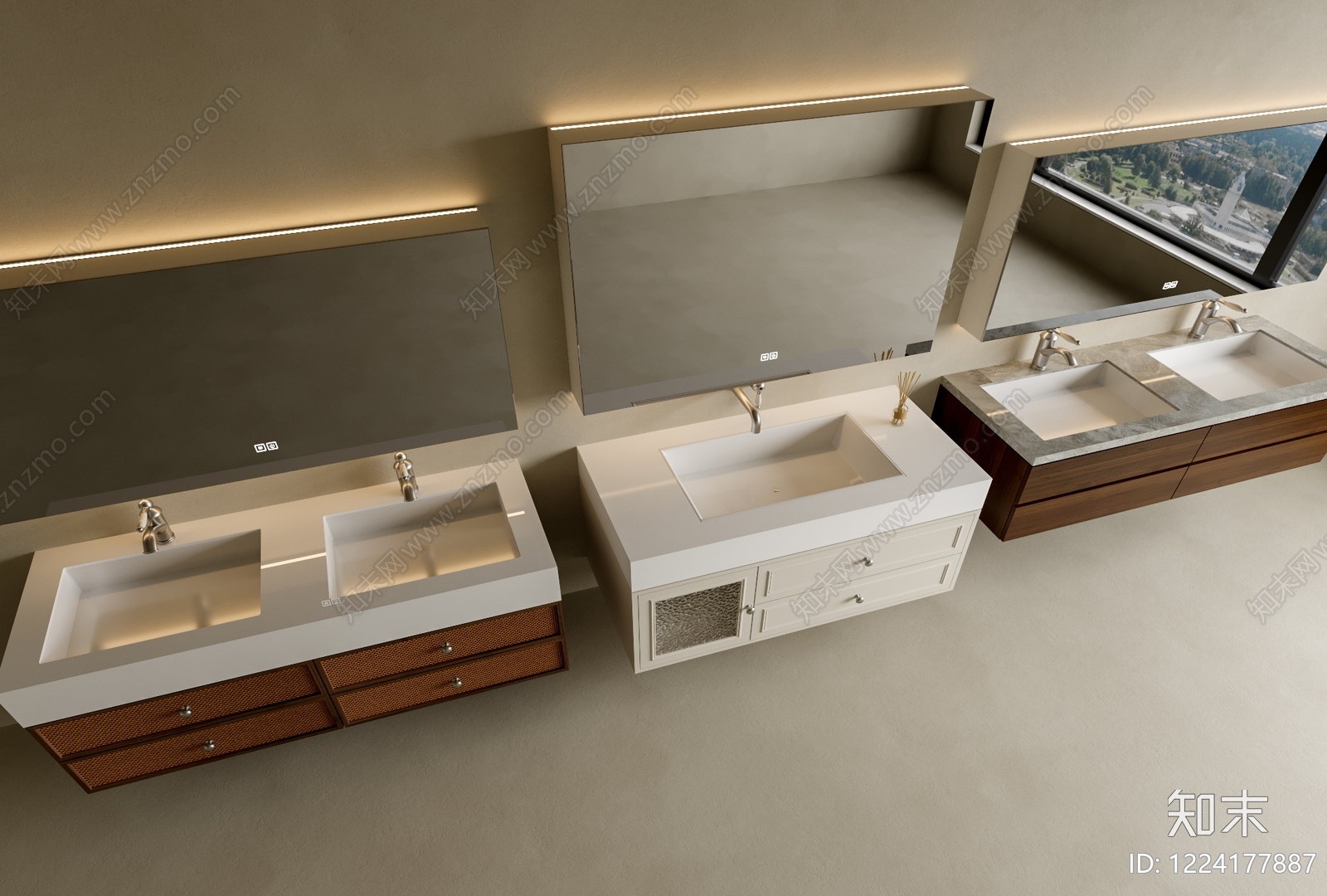 意式极简其他柜子3D模型下载【ID:1224177887】