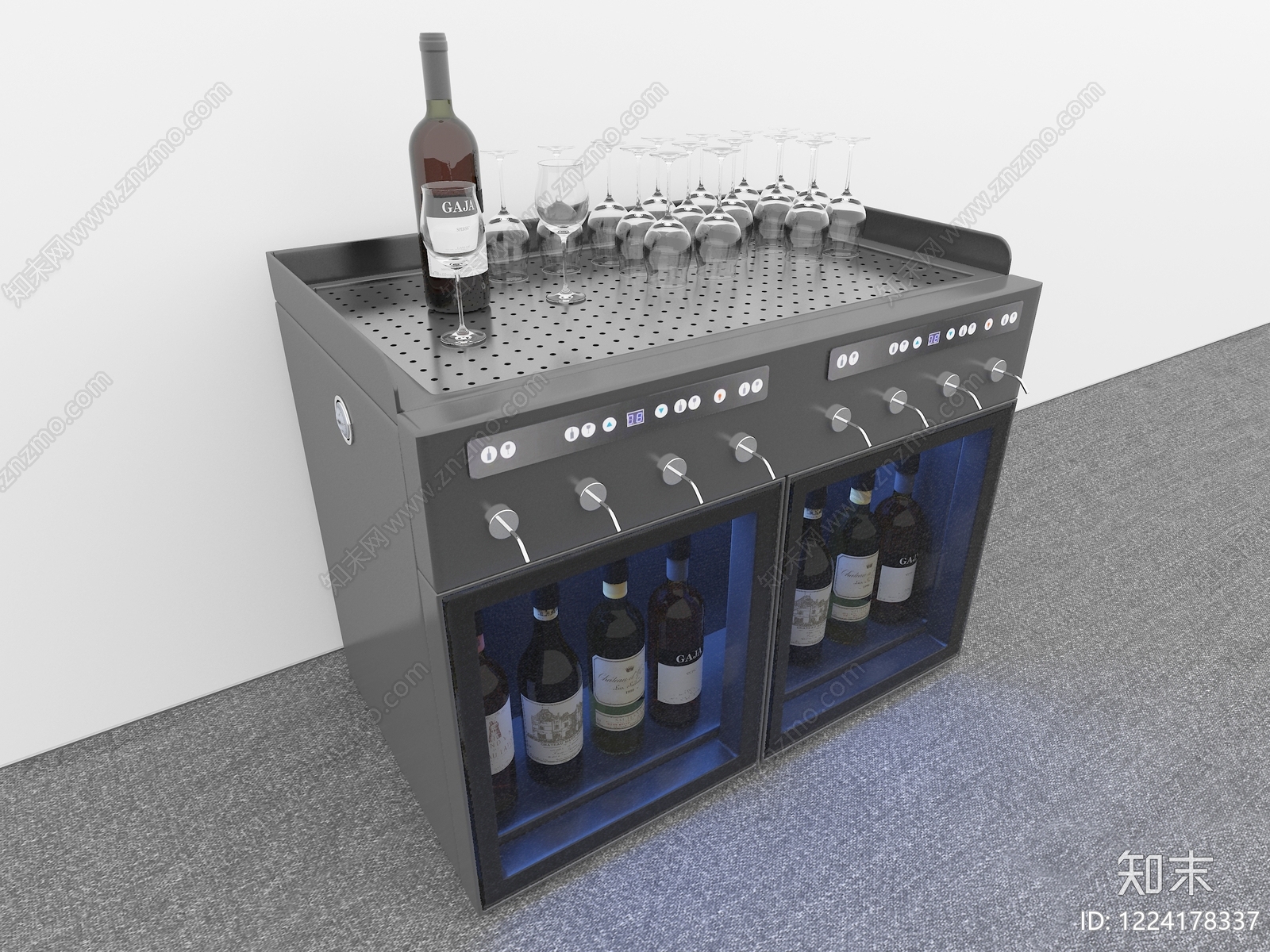 极简冰箱3D模型下载【ID:1224178337】