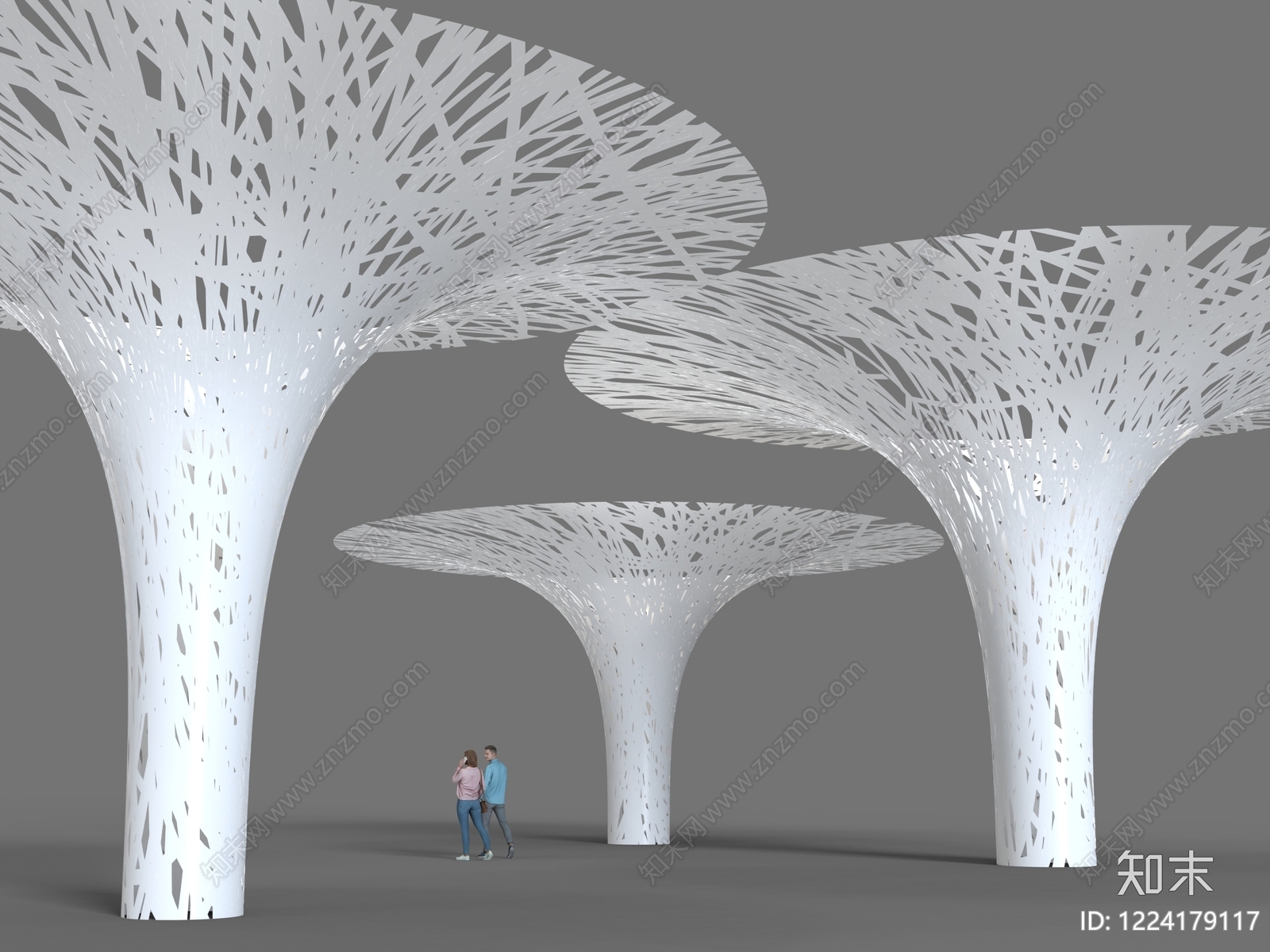 未来主义艺术装置3D模型下载【ID:1224179117】