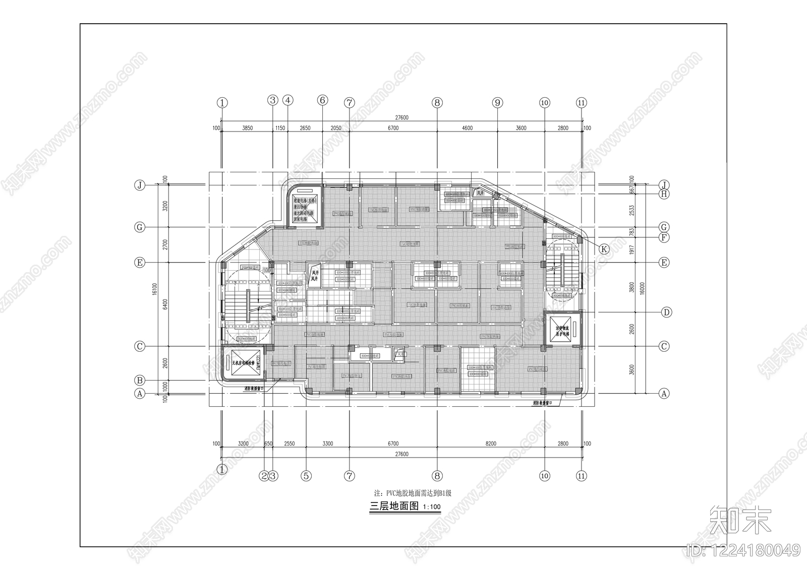 医院建筑cad施工图下载【ID:1224180049】