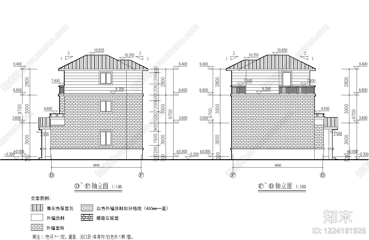 别墅建筑cad施工图下载【ID:1224181926】