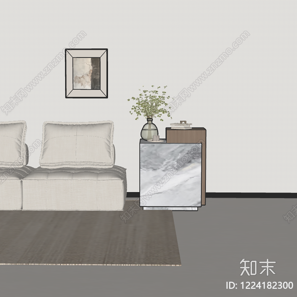 意式极简边几SU模型下载【ID:1224182300】
