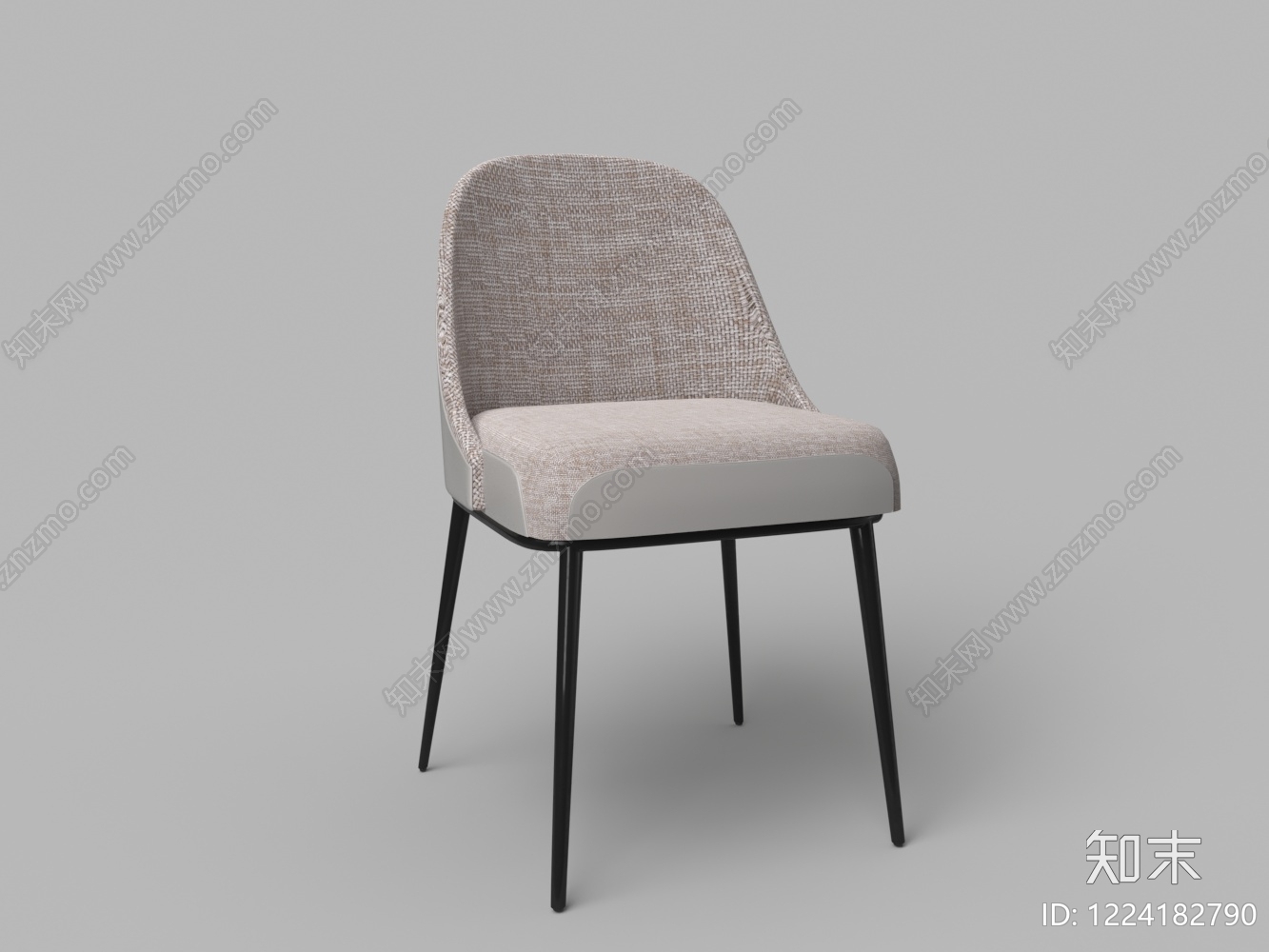 意式极简餐椅3D模型下载【ID:1224182790】