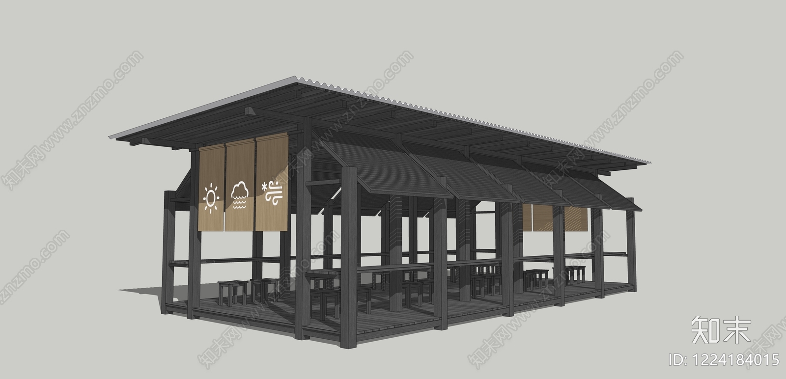 日式文创展台SU模型下载【ID:1224184015】