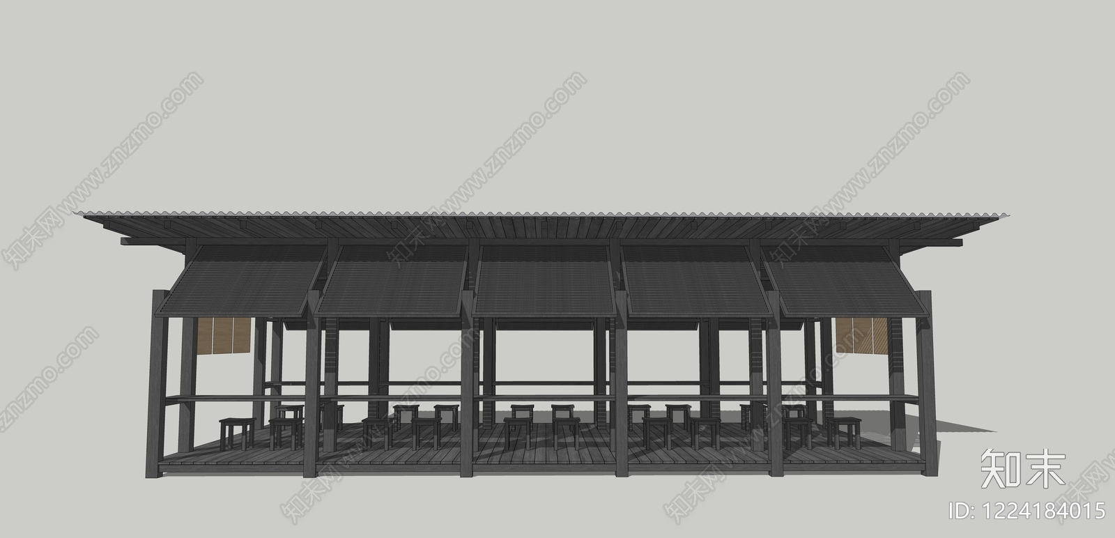 日式文创展台SU模型下载【ID:1224184015】