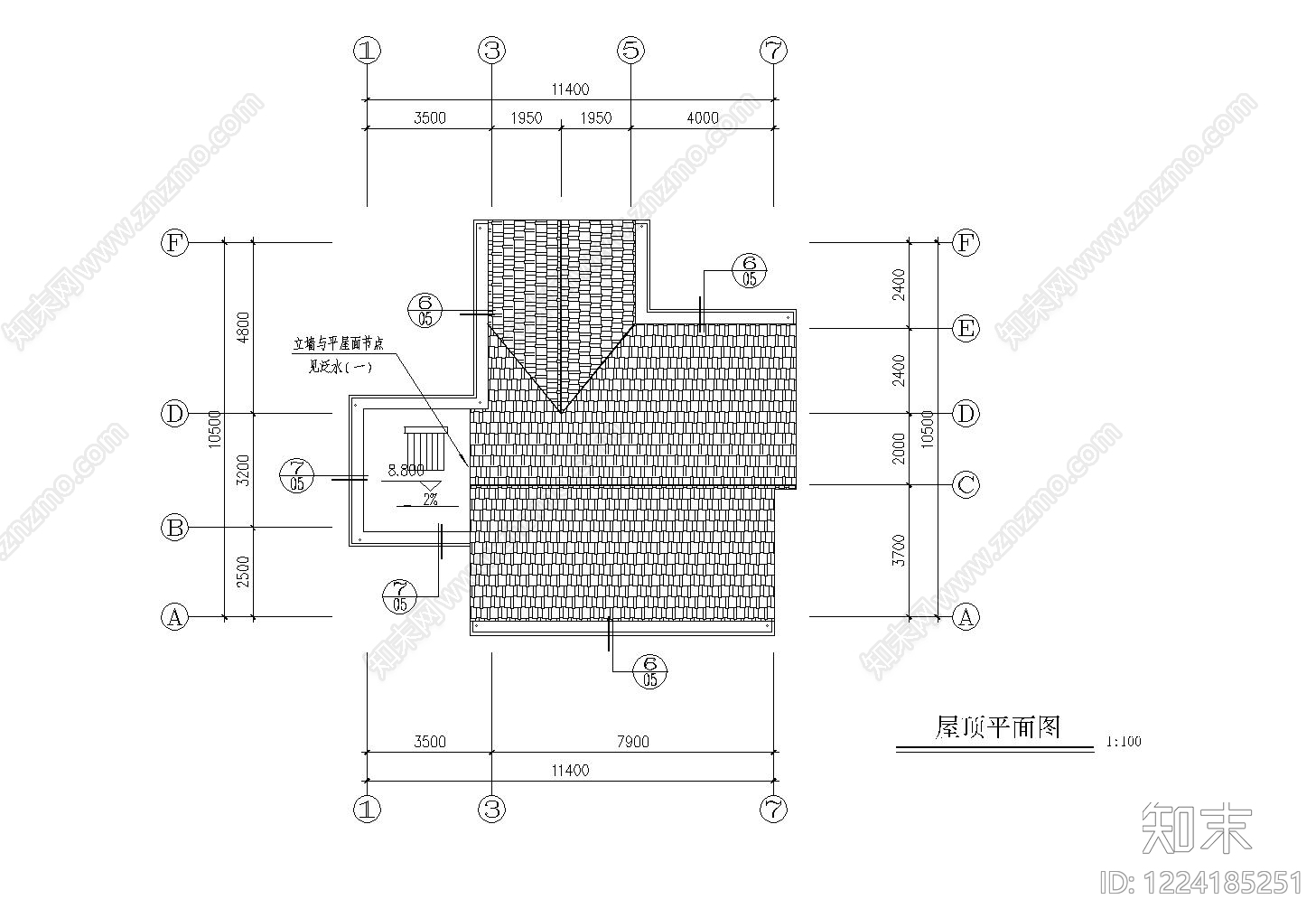 别墅建筑cad施工图下载【ID:1224185251】