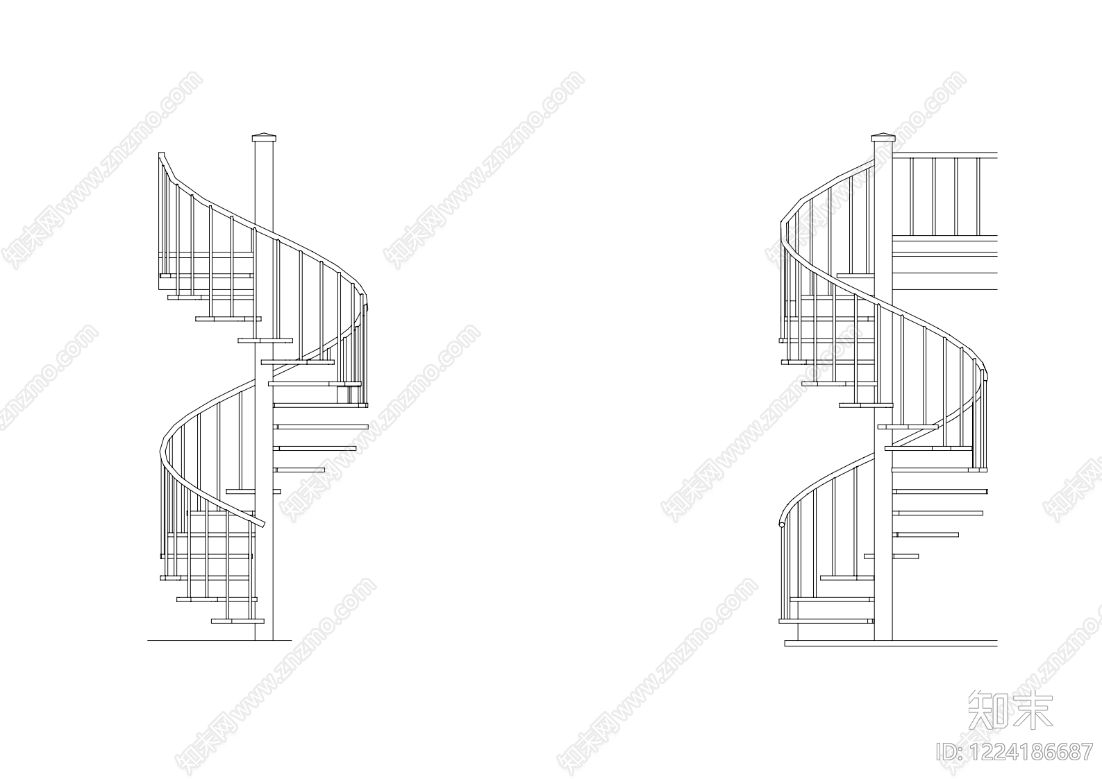 室内楼梯CAD图纸