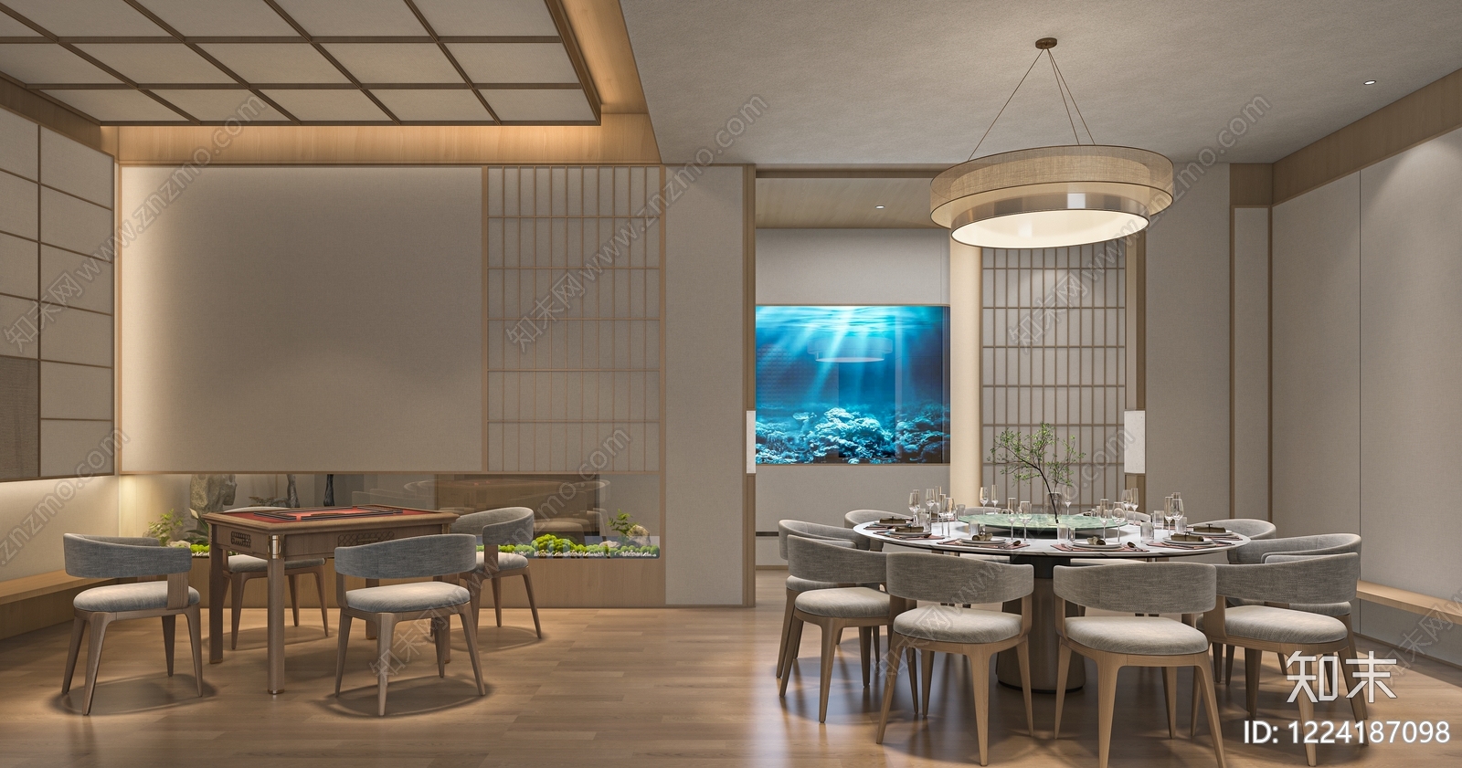 日式包厢3D模型下载【ID:1224187098】