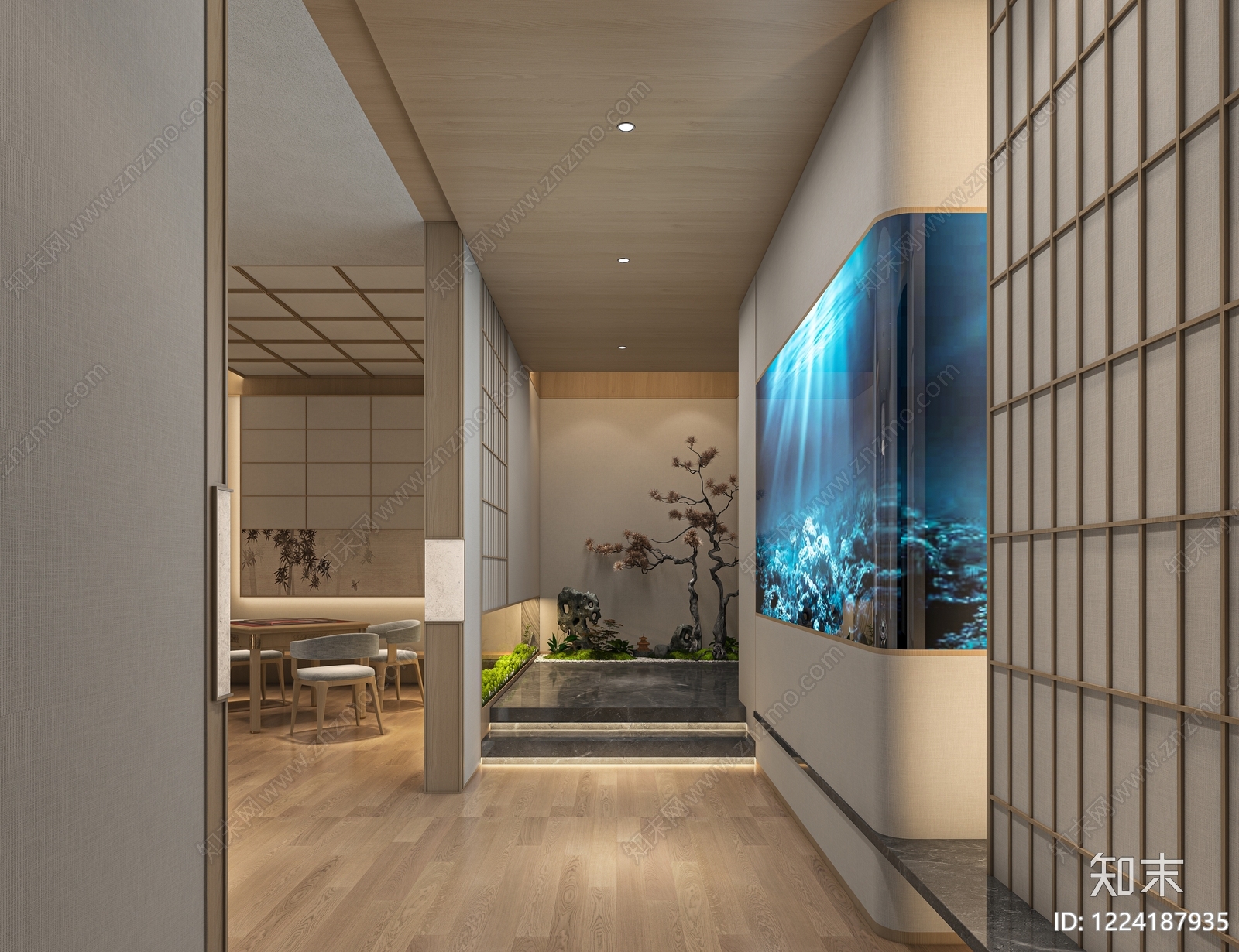 新中式包厢3D模型下载【ID:1224187935】