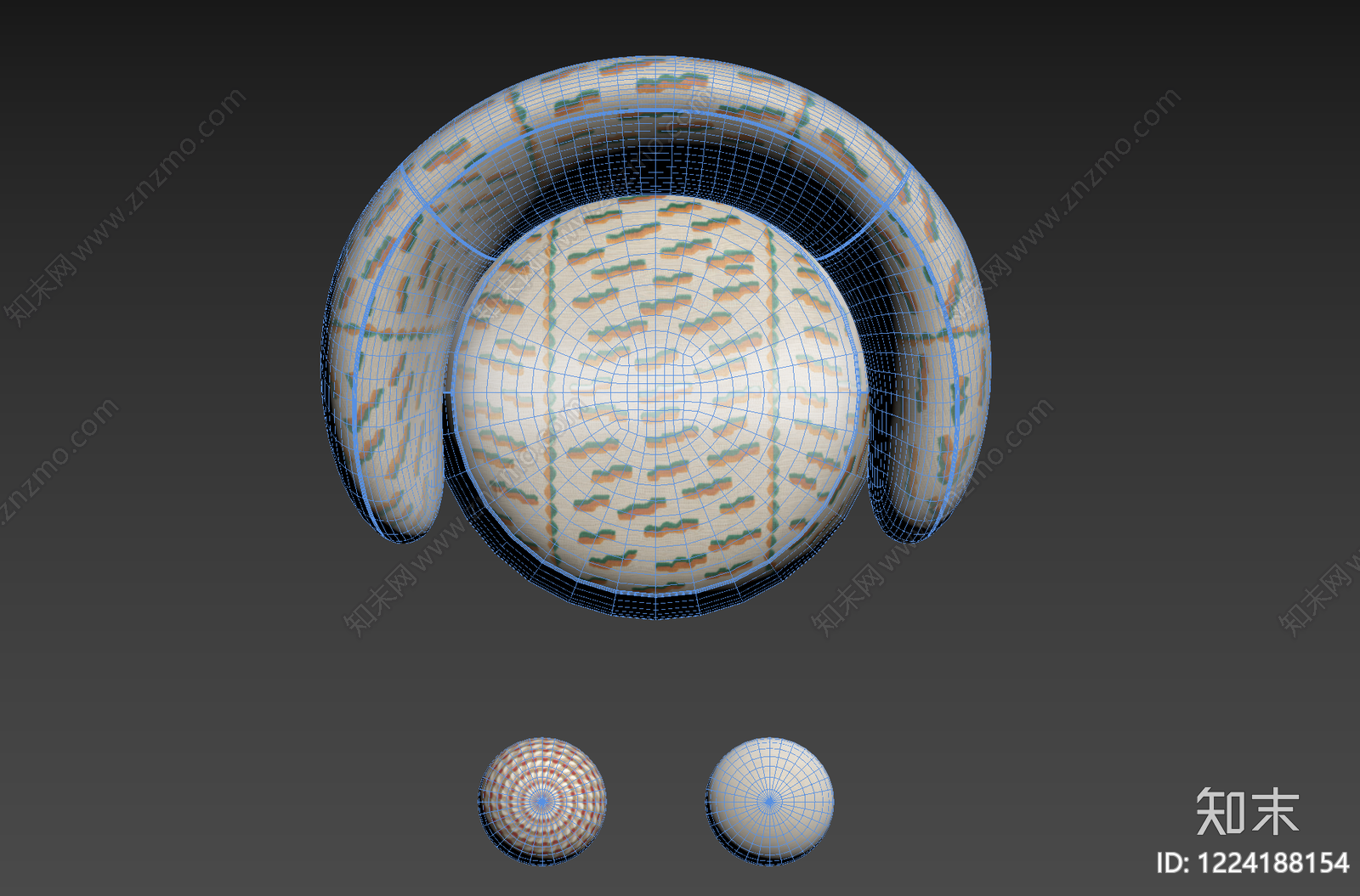孟菲斯单人沙发3D模型下载【ID:1224188154】
