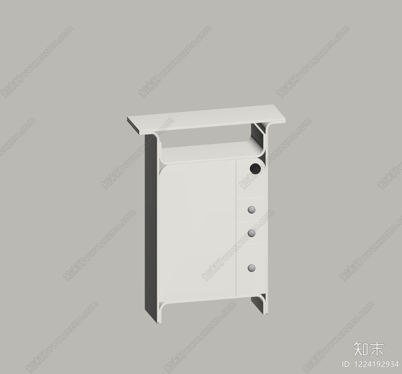 极简斗柜SU模型下载【ID:1224192934】
