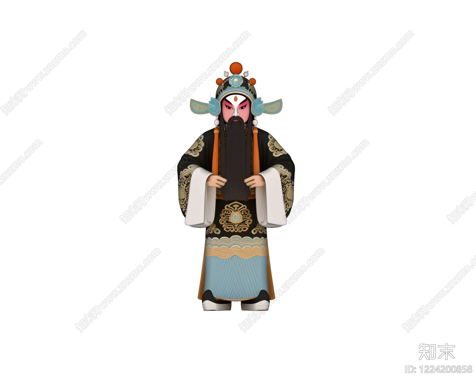 中式雕塑摆件SU模型下载【ID:1224200858】
