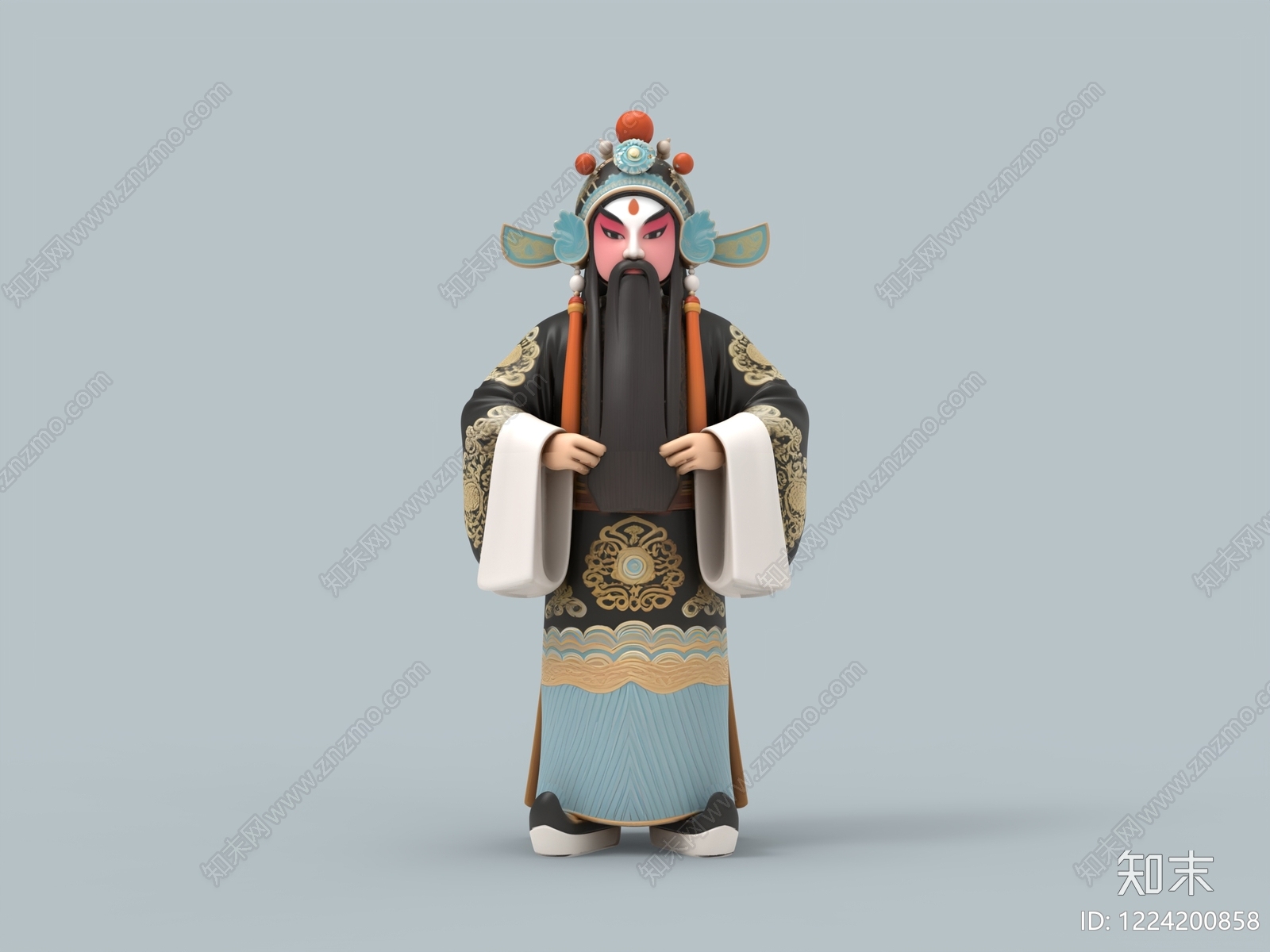 中式雕塑摆件SU模型下载【ID:1224200858】