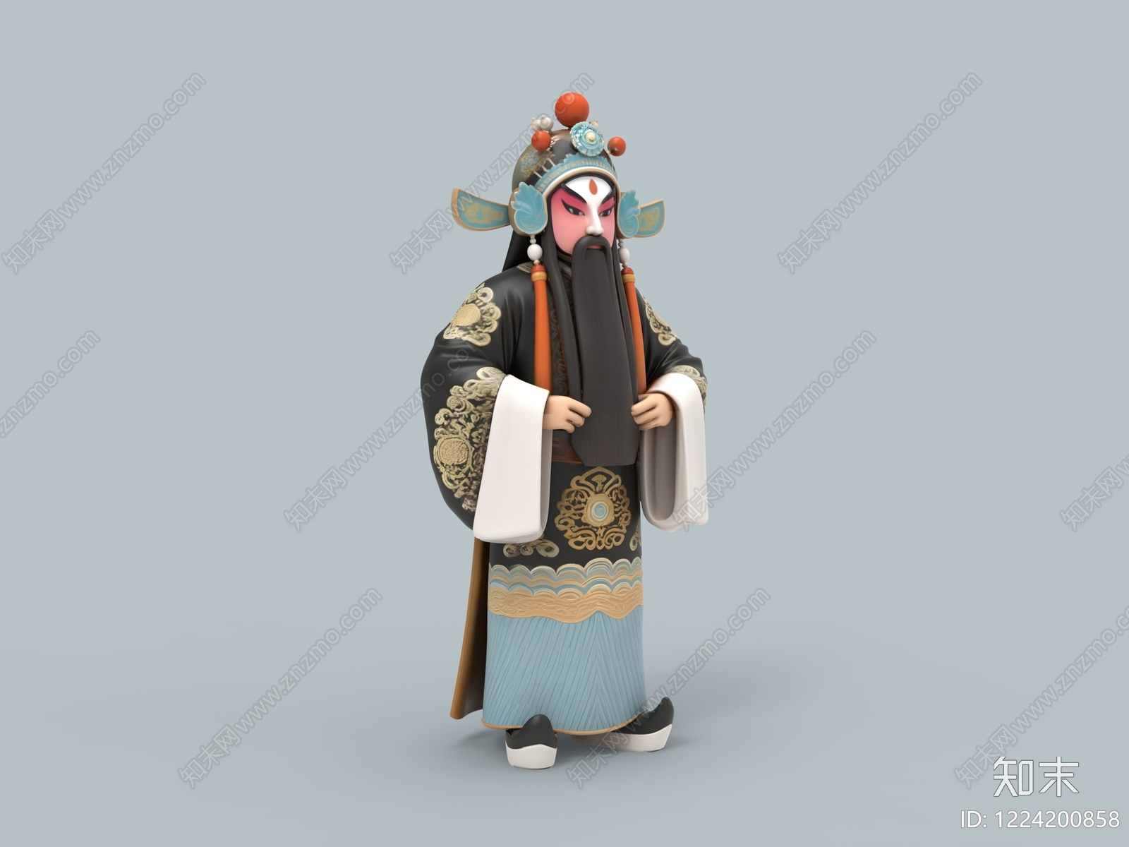 中式雕塑摆件SU模型下载【ID:1224200858】