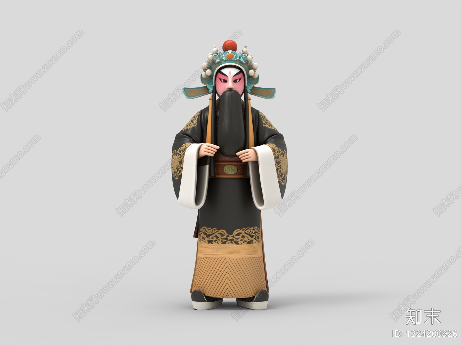 中式虚拟人物3D模型下载【ID:1224200926】