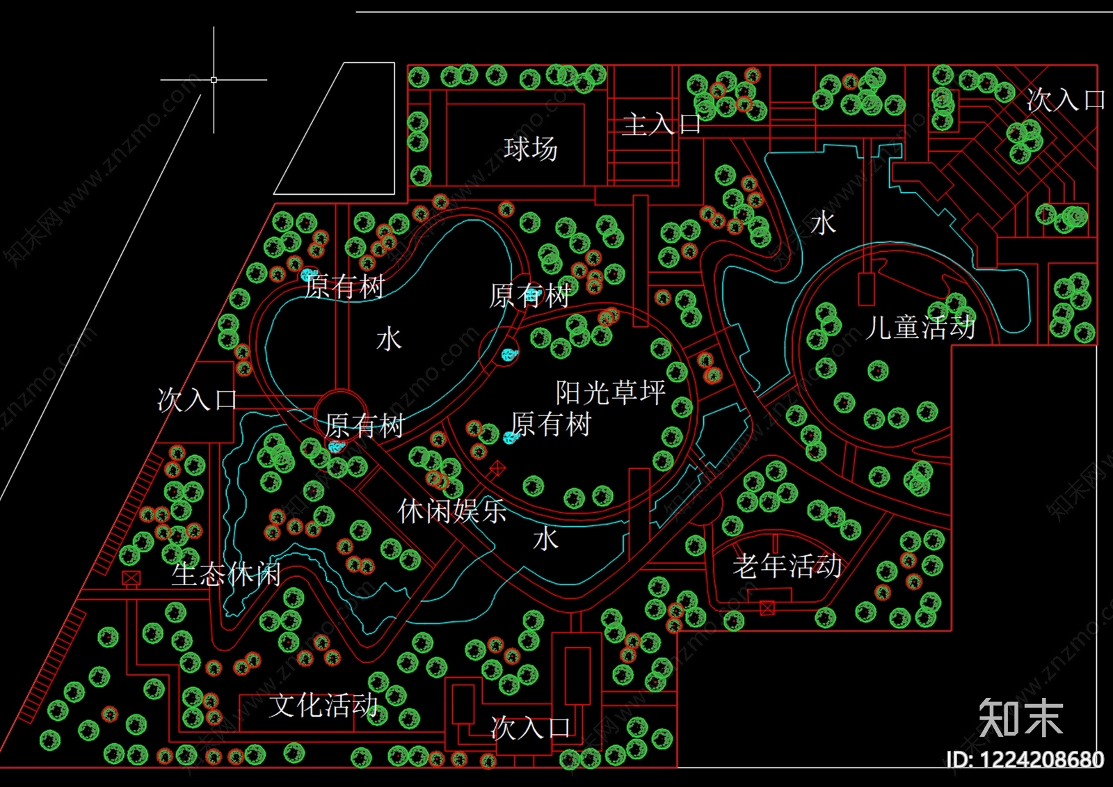 综合性公园CAD图纸