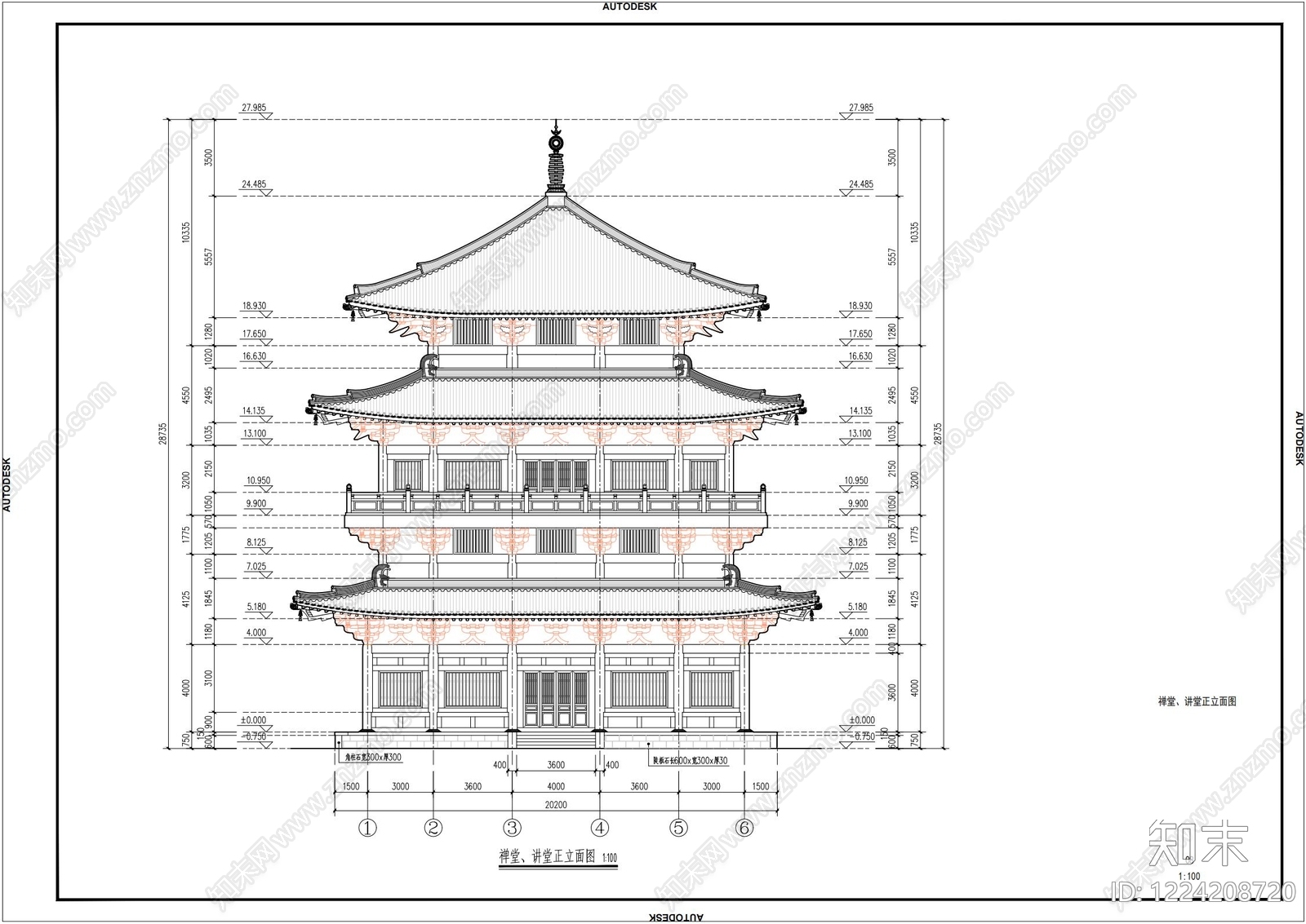 寺庙CAD图纸