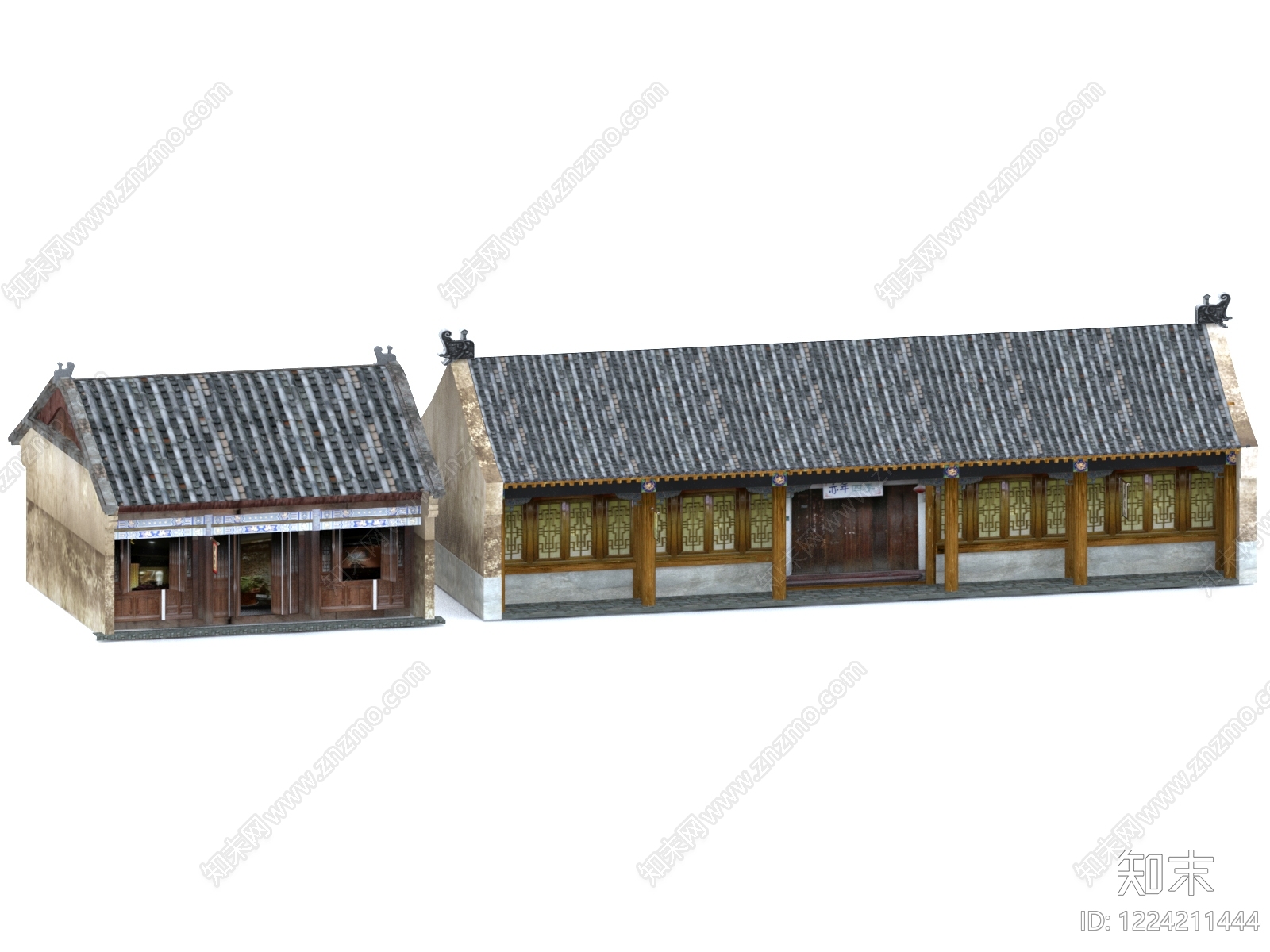中式古建古建3D模型下载【ID:1224211444】