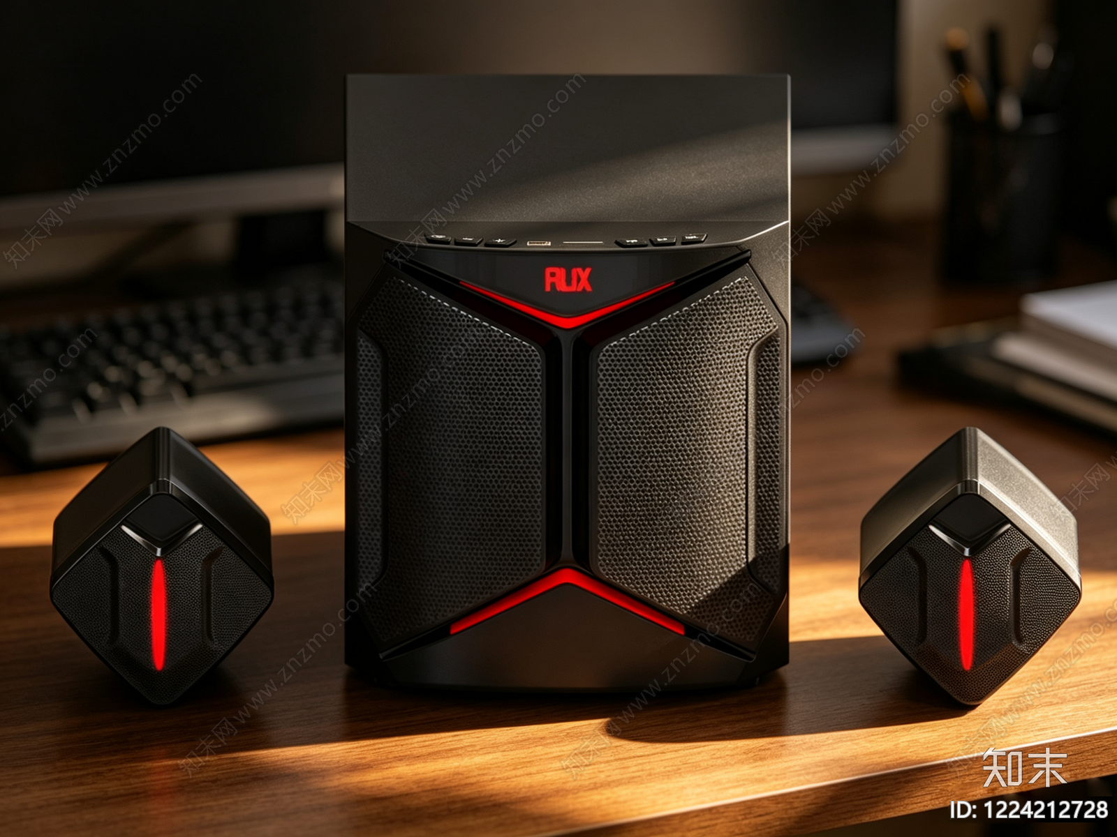舞台音响3D模型渲染效果图