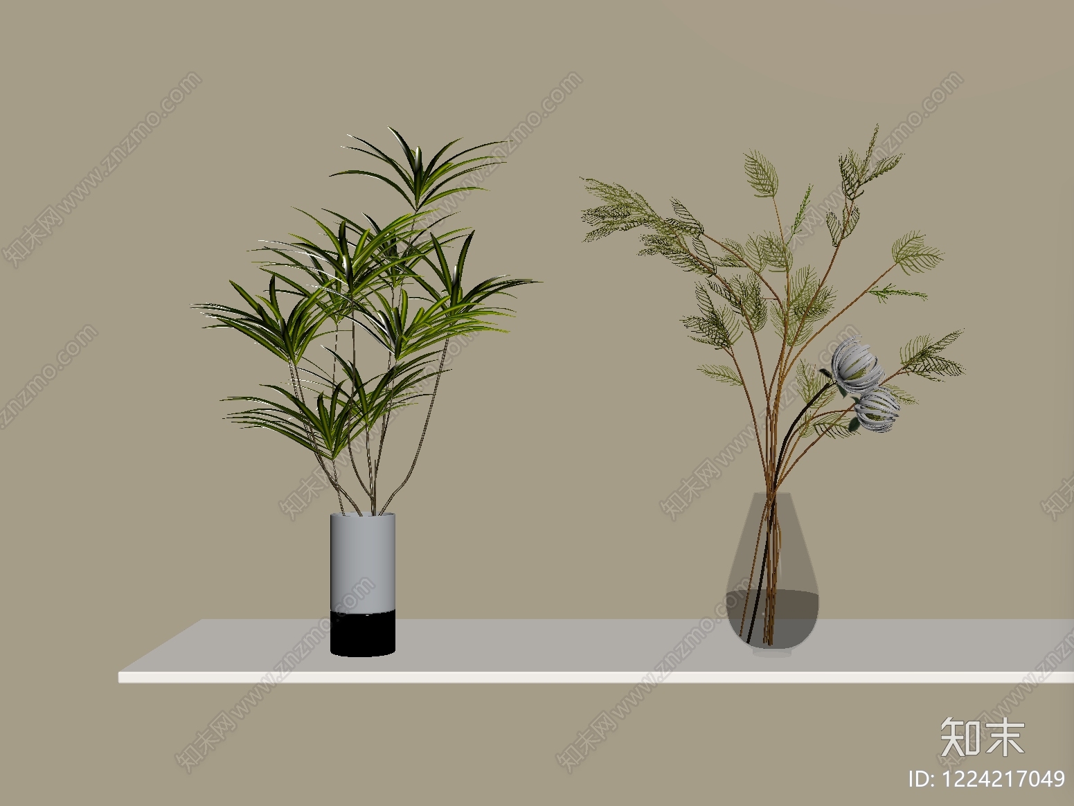轻奢花艺SU模型下载【ID:1224217049】