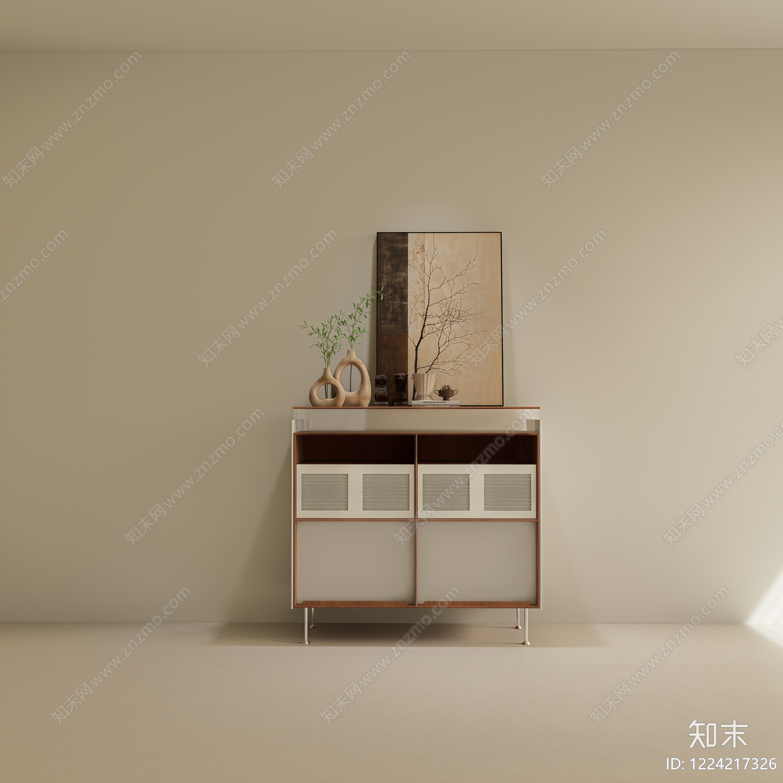 中古风餐边柜3D模型下载【ID:1224217326】