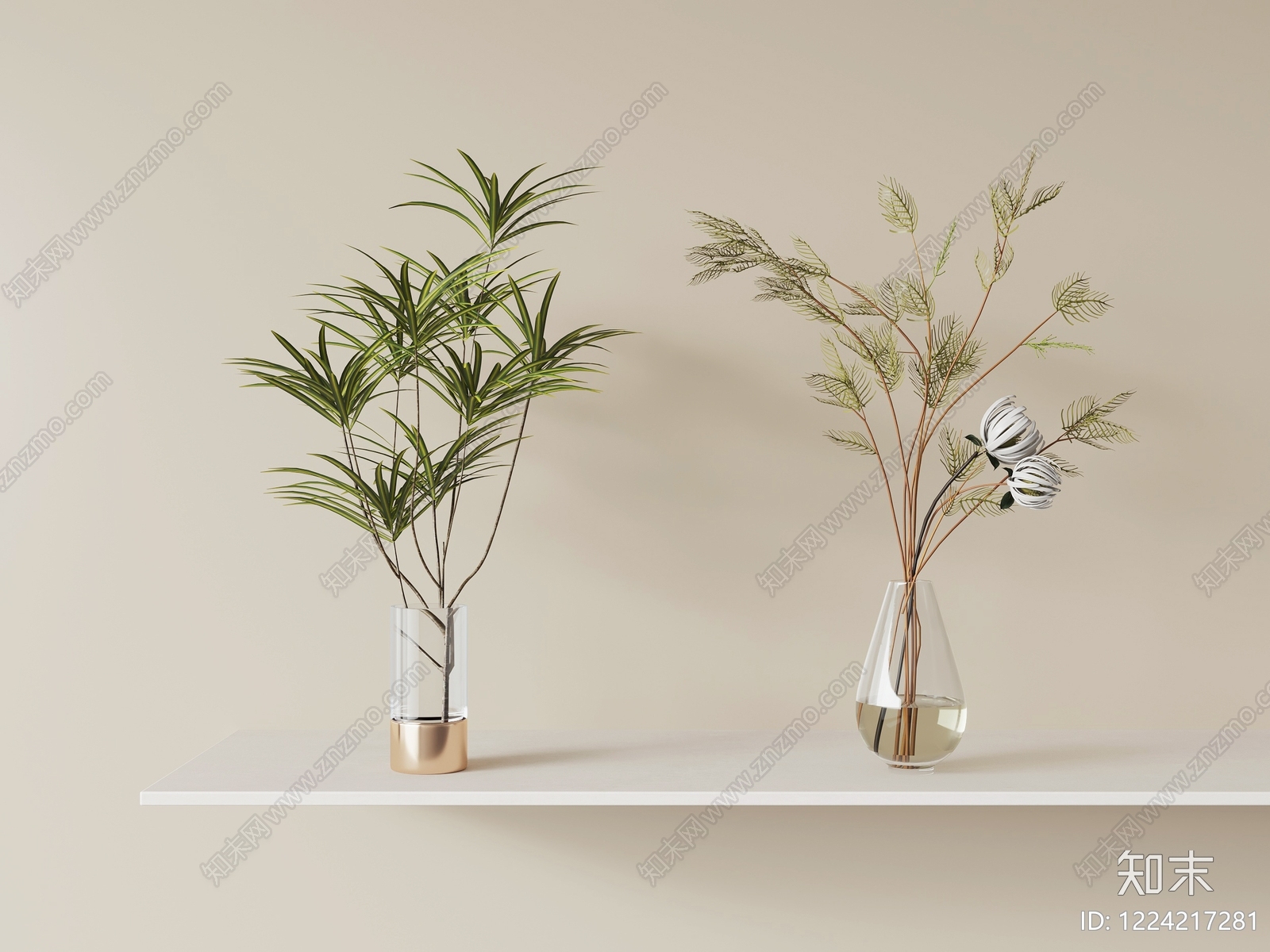 极简花艺3D模型下载【ID:1224217281】