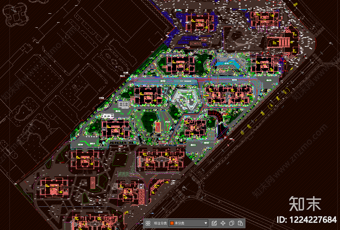 示范区景观cad施工图下载【ID:1224227684】