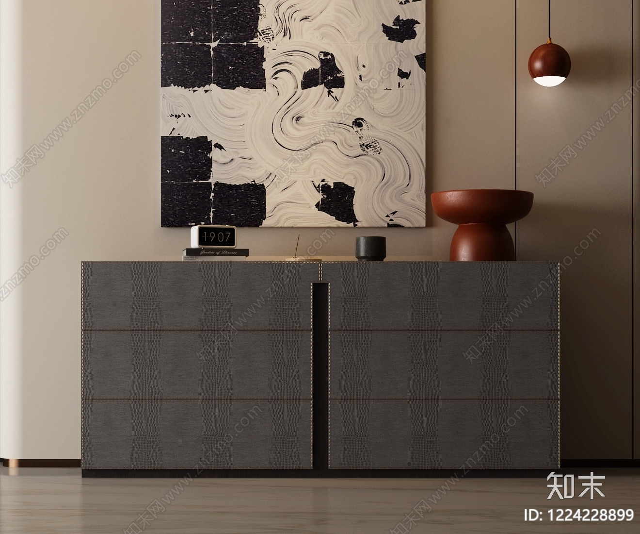 意式极简玄关SU模型下载【ID:1224228899】