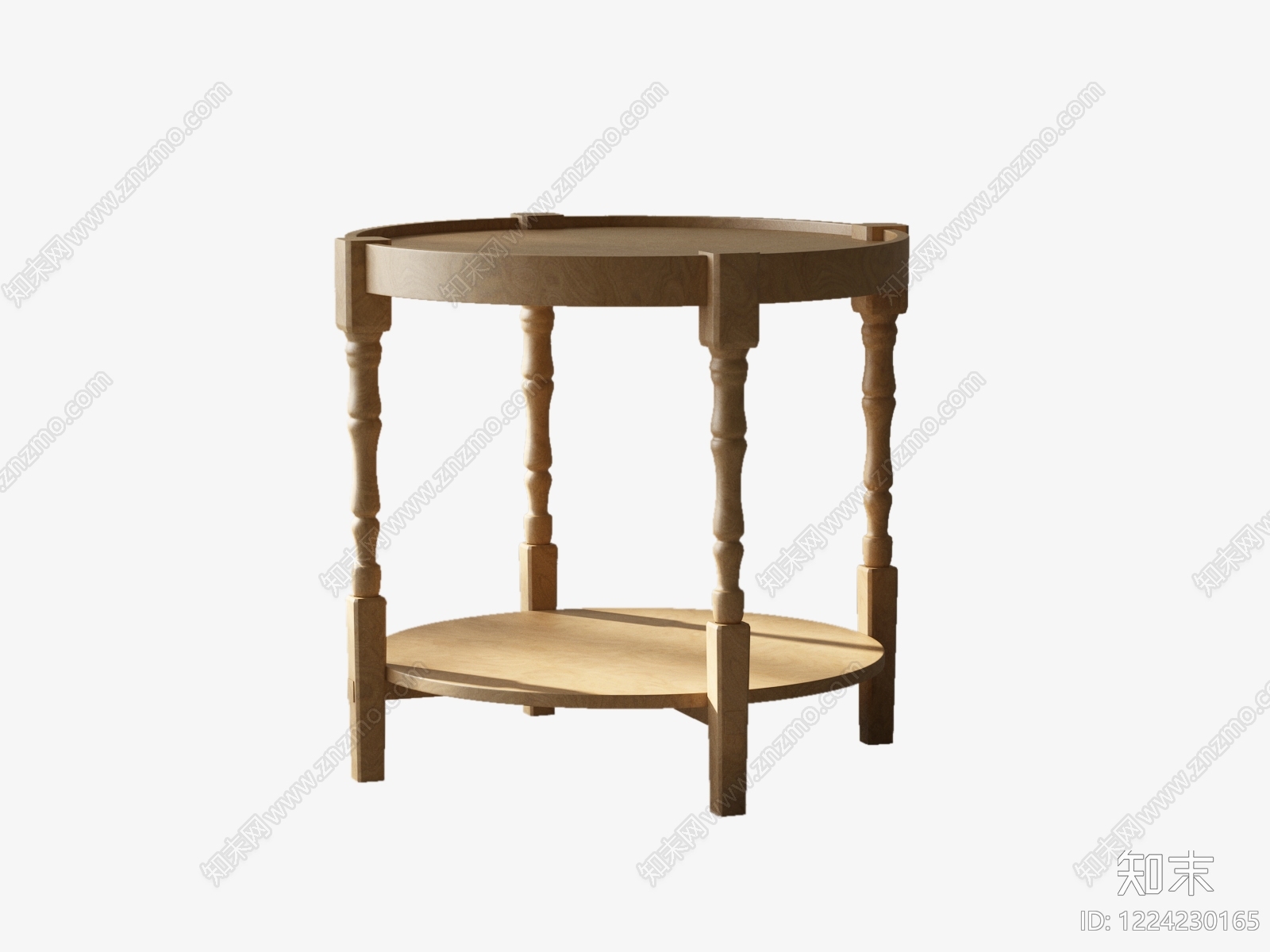 原木风边几3D模型下载【ID:1224230165】
