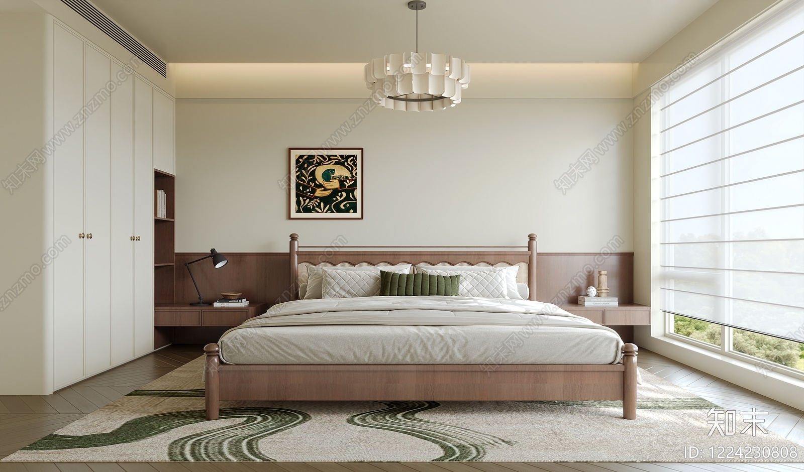 中古风家居卧室SU模型下载【ID:1224230808】
