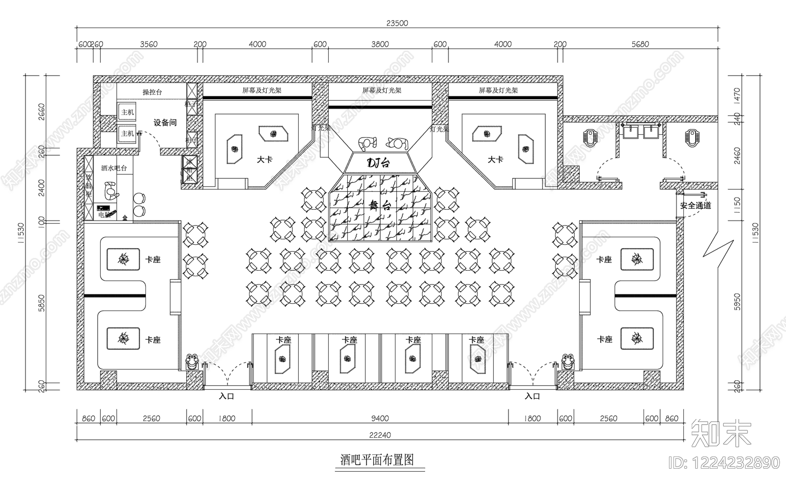 轻奢酒吧CAD图纸