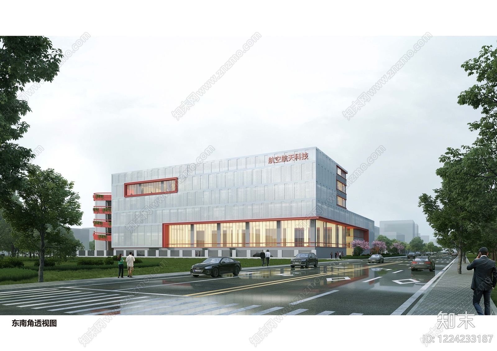 产业园建筑cad施工图下载【ID:1224233187】