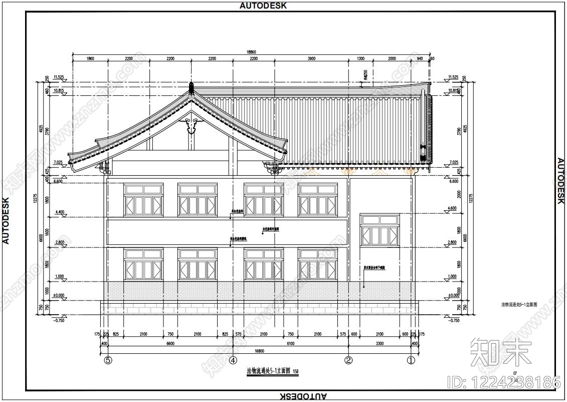 寺庙cad施工图下载【ID:1224238186】