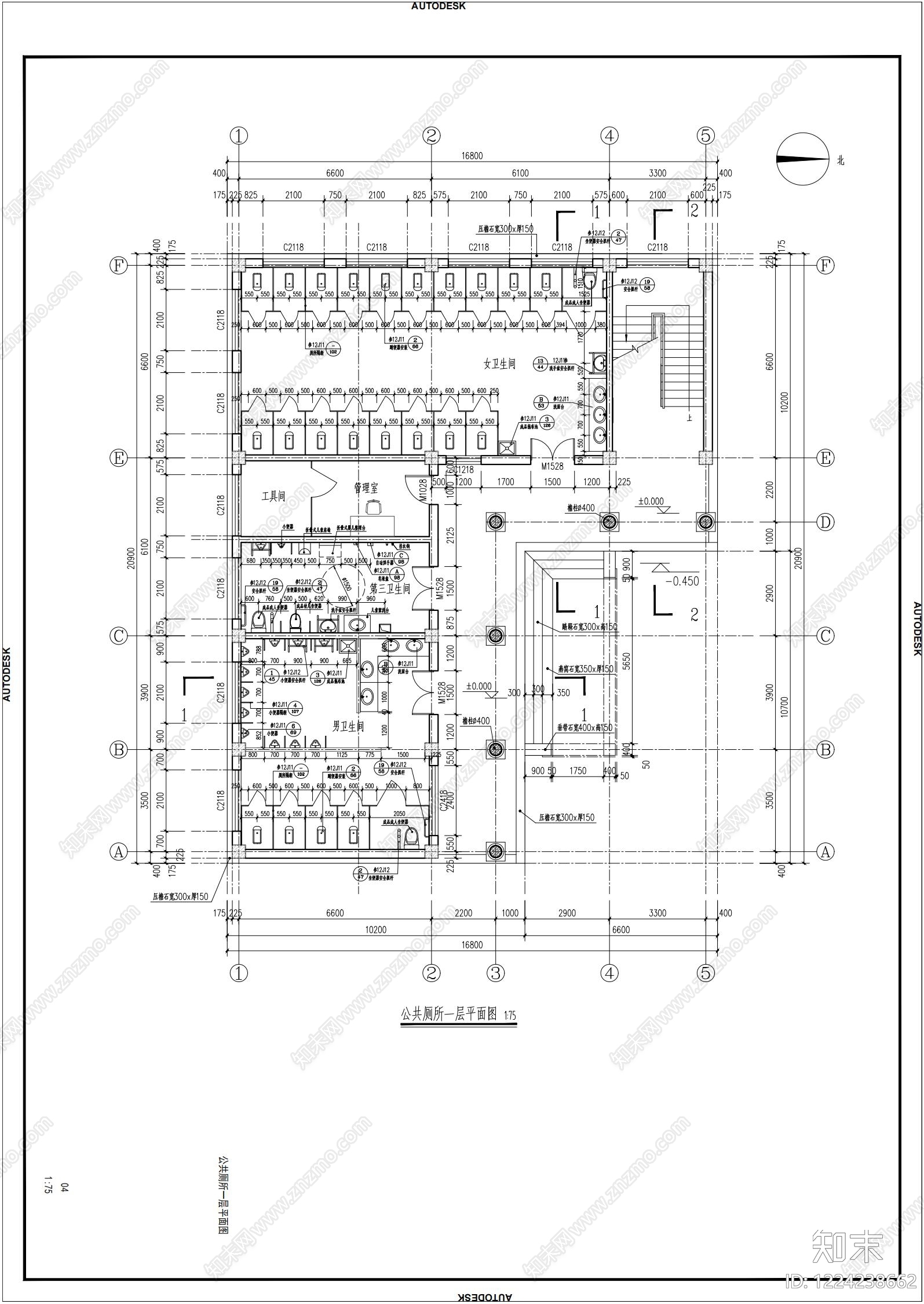 寺庙cad施工图下载【ID:1224238662】