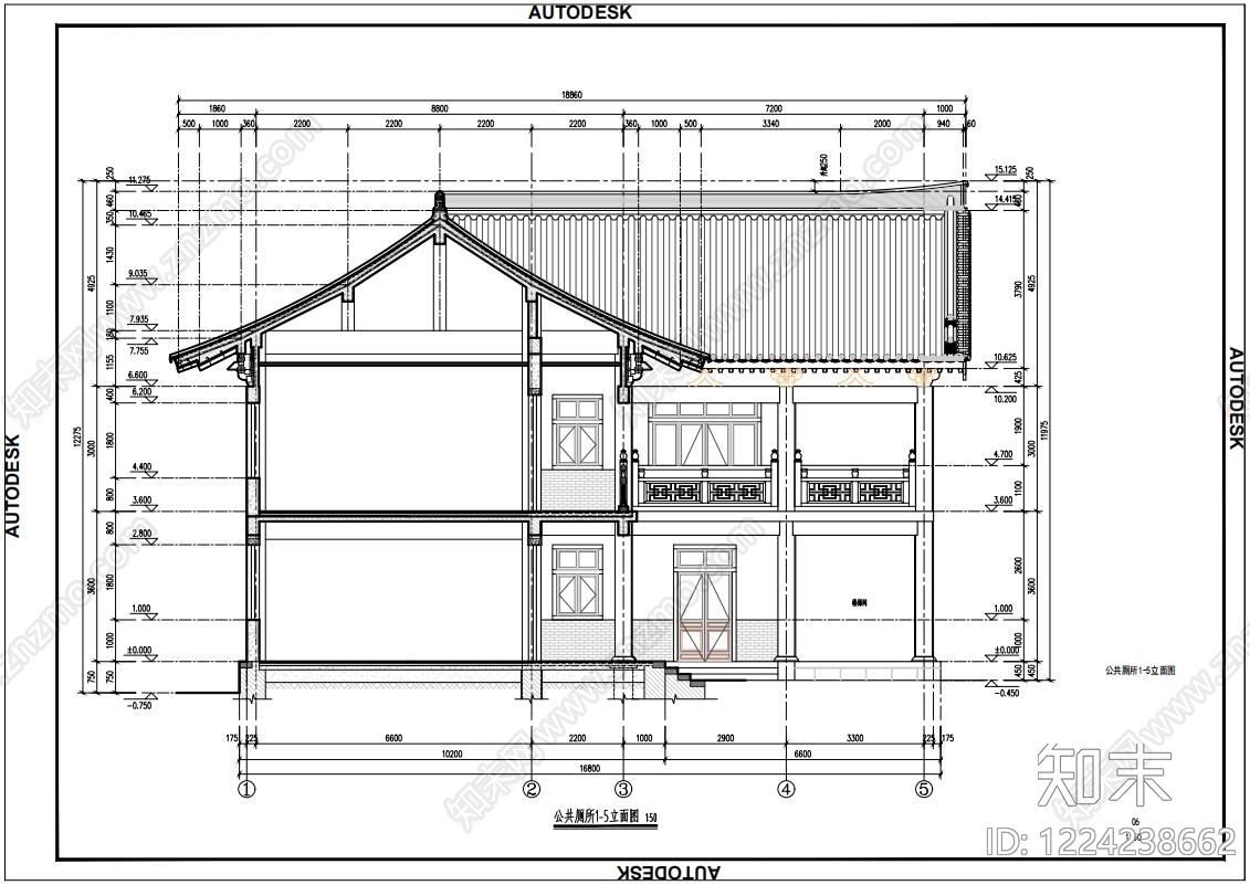 寺庙cad施工图下载【ID:1224238662】