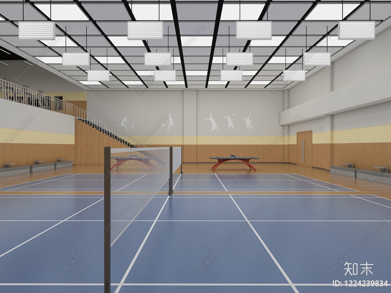 体育馆3D模型渲染效果图