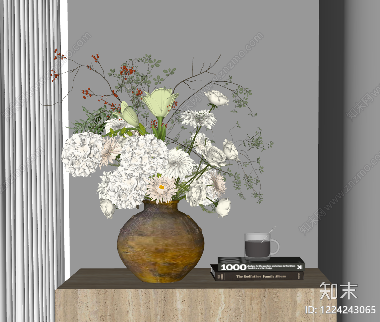 侘寂花瓶SU模型下载【ID:1224243065】