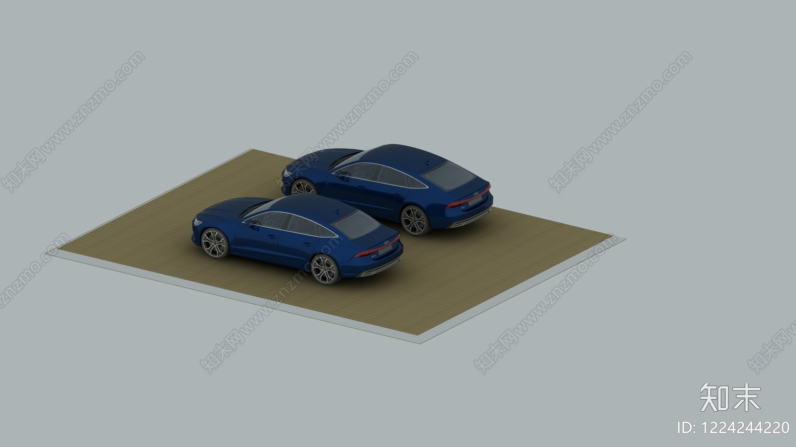 汽车展厅3D模型渲染效果图