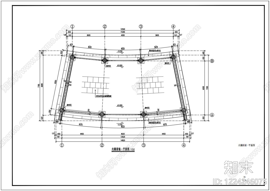 商业街cad施工图下载【ID:1224246075】